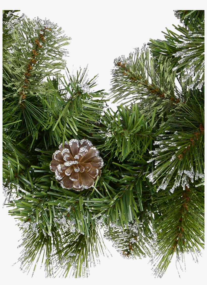 Natural Look Pine Wreath With Pine Cones & Lightly - Pine, transparent png #4266959