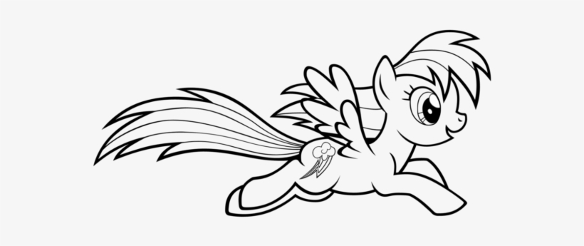 Cute Rainbow Dash Coloring Pages - Free Transparent PNG Download - PNGkey