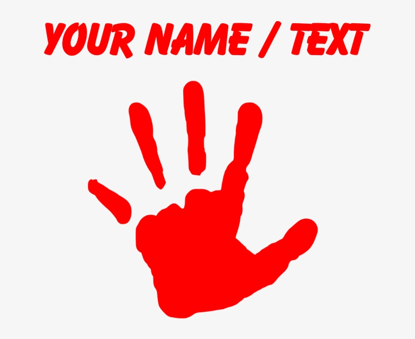 Custom Red Handprint Messenger Bag - Custom Dinosaur Running Sticker, transparent png #4267101