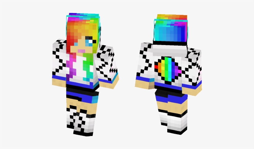 Cute Rainbow Girl - Graphic Design, transparent png #4267127