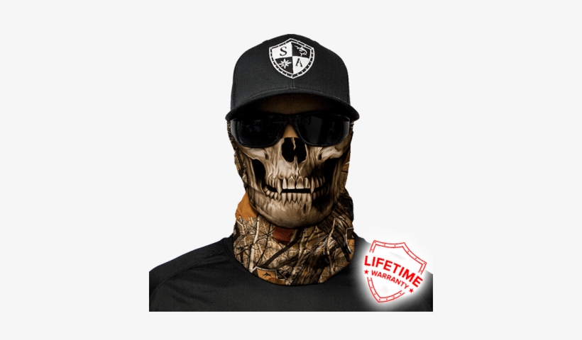 Sa Forest Camo Skull - Forest Camo Skull Face Shield, transparent png #4267130