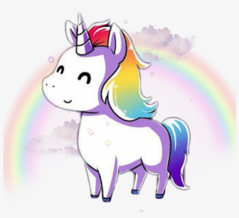 Unicorn Kawaii Rainbow Tumblr Cute Png Cute Rainbow - Cuentos De Unicornios Cortos, transparent png #4267181