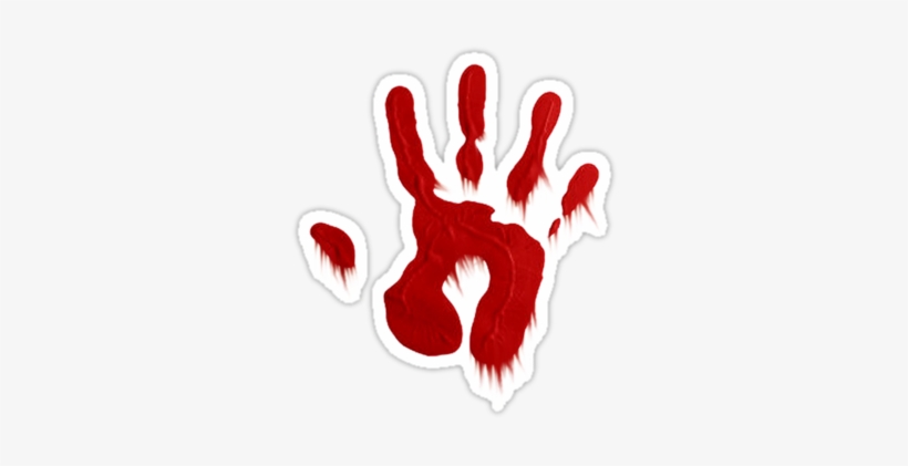 Bloody Hand Smear Png Download " - Hand Print, transparent png #4267407