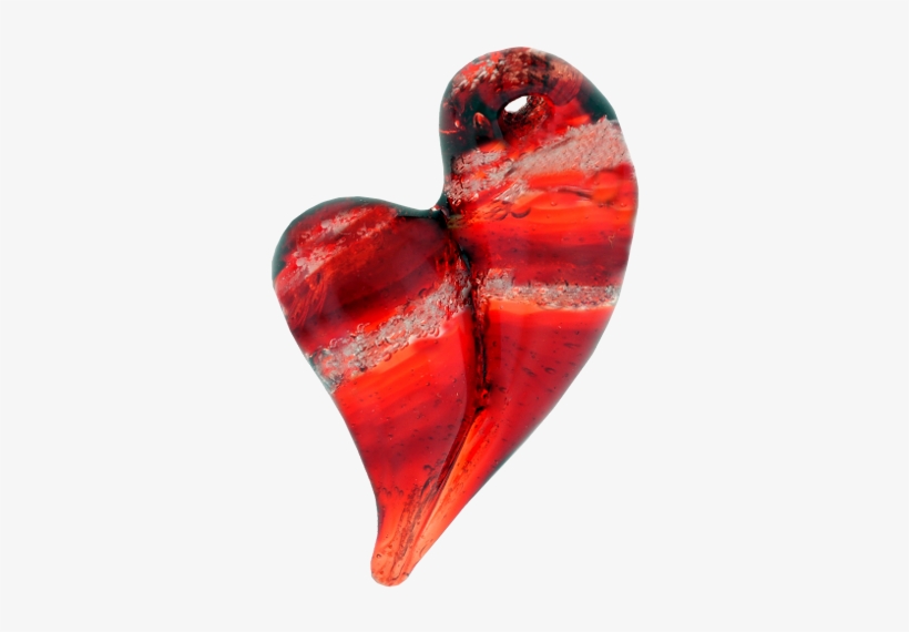 Hand Blown Glass Heart With Cremated Ashes Necklace - Loving Cremation Ash Pendant, transparent png #4267453
