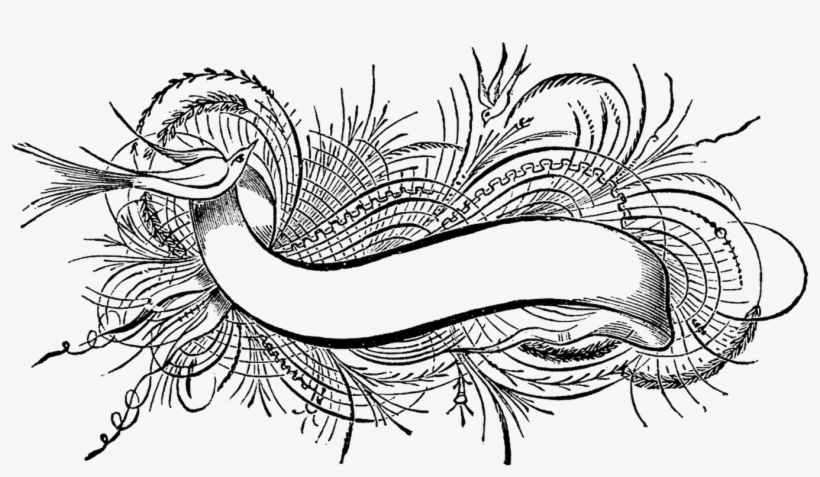 This Is A Beautiful Label Digital Stamp Of A Calligraphy - Banner Clip Art, transparent png #4267587