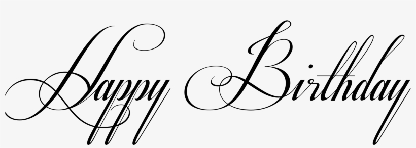 Happy Birthday Tattoo In Respective Slanted Font - Happy Birthday Fancy Lettering, transparent png #4267741