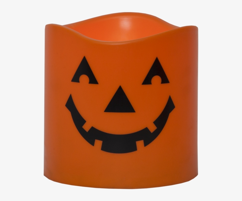 Led Pillar Candle Halloween - Candle, transparent png #4268304