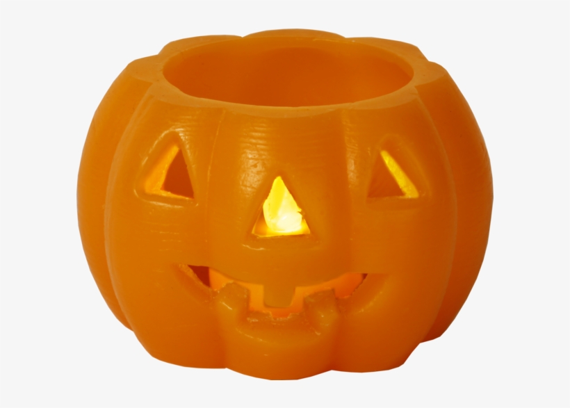 Led Candle Halloween - Star 066-36 8 X 9 Cm Pumpkin Led Lighting Candle With, transparent png #4268355