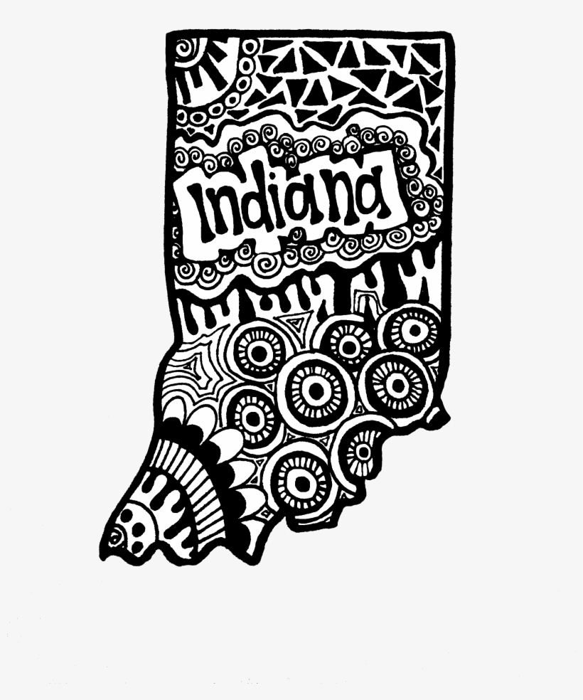 Indiana Zentangle - Illustration, transparent png #4268384