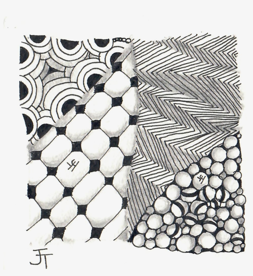 A Taste Of Zentangle ~ First Tile - Tile - Free Transparent PNG ...
