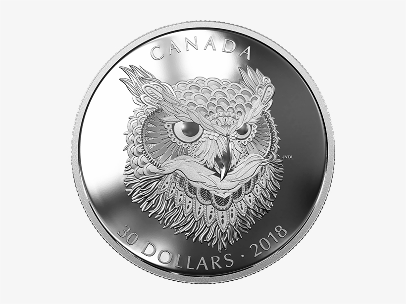Pure Silver Coin - Zentangle Wolf Coin, transparent png #4268463