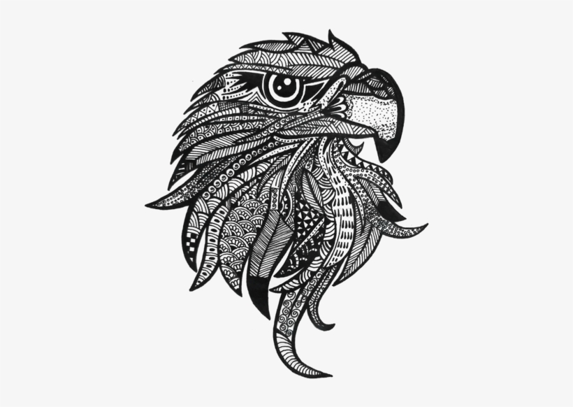 Eagle - Wing Zentangle, transparent png #4268552