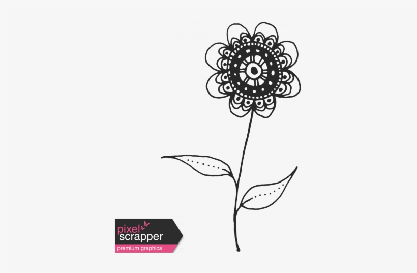 Work Day - Zentangle Doodles - Flower - Doodle, transparent png #4268623