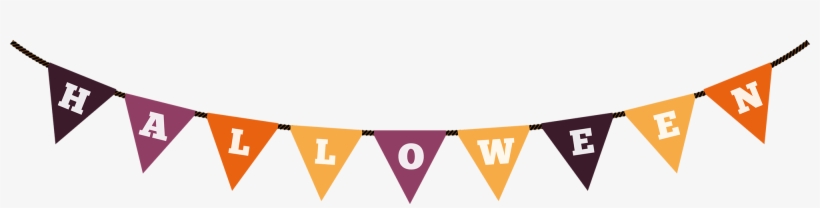 Halloween Bunting - Happy Halloween Flag, transparent png #4268846