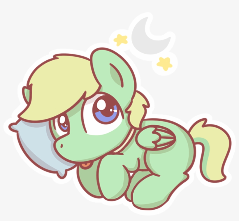 Sugar Morning, Blep, Chibi, Curled Up, Cute, Dog Pony, - Pillow, transparent png #4268912