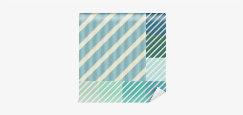 Seamless Green Blue Diagonal Stripes Pattern Wall Mural - 【アイコス】【iqos】【iqosケース/iqosカバー】iqos ケース Iqos ハードケース クリア, transparent png #4268949
