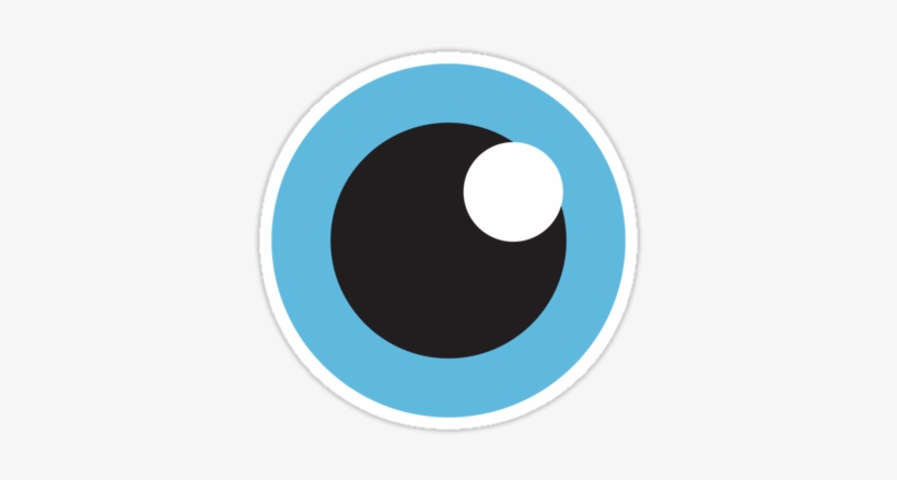 Deluxe Cartoon Eyeball Cartoon Eye With Blue Iris Sticker - Cartoon Eye Texture Map, transparent png #4268999