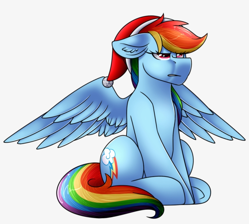 Black-magic101, Christmas, Hat, Holiday, Rainbow Dash, - Christmas Day, transparent png #4269002