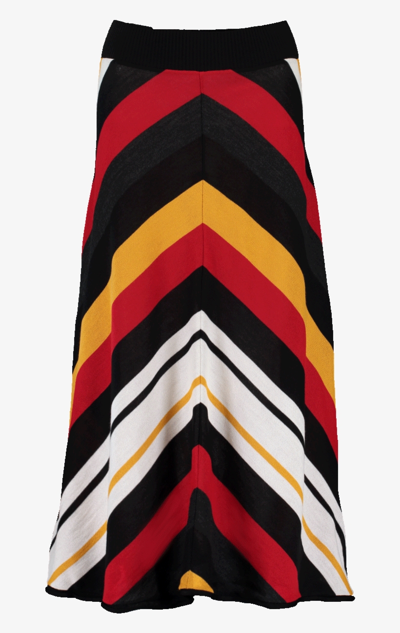 Msgm Diagonal Striped Midi Skirt In Black - Skirt, transparent png #4269031