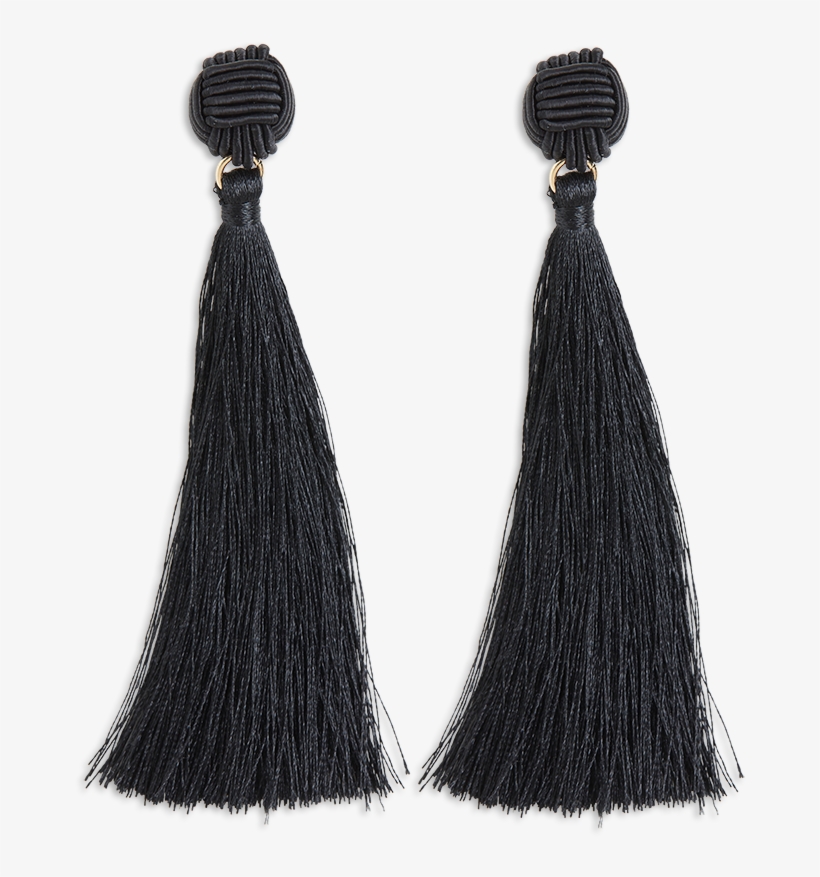 Tassel Earrings Black - Earrings, transparent png #4270298