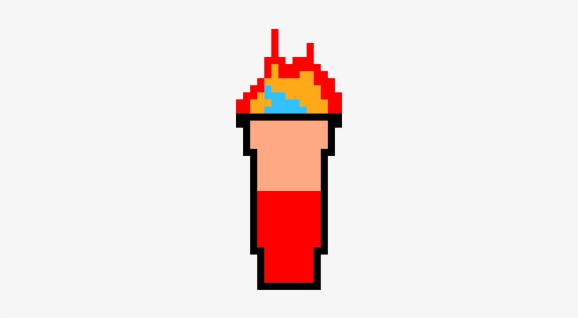 Flaming Shot - Yandere Chan Pixel Art, transparent png #4270372