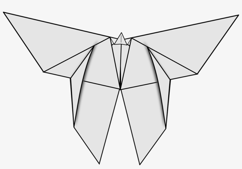 Origami, Mariposa, De Papel Imagen Gratis En - Origami Butterfly Logo, transparent png #4270486