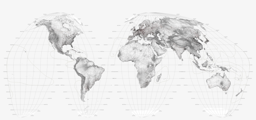Atlas Of World Black And White, transparent png #4270561