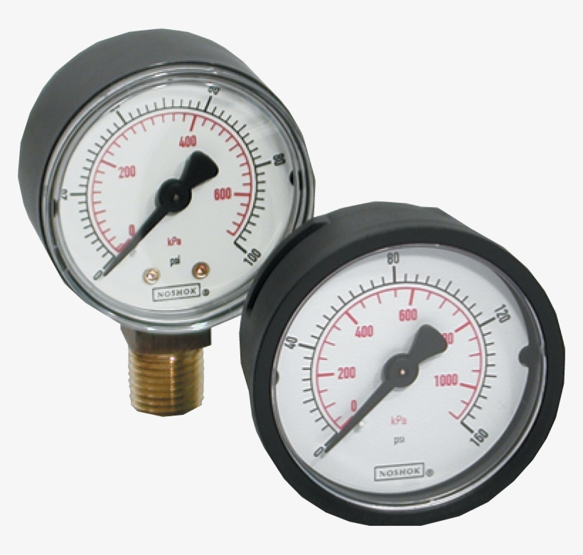 The Noshok Seires 100 Pressure Guage Ns-100 - Winters Pfq | Psi/kpa | 2" Dial 1/4" Back Connection, transparent png #4270587