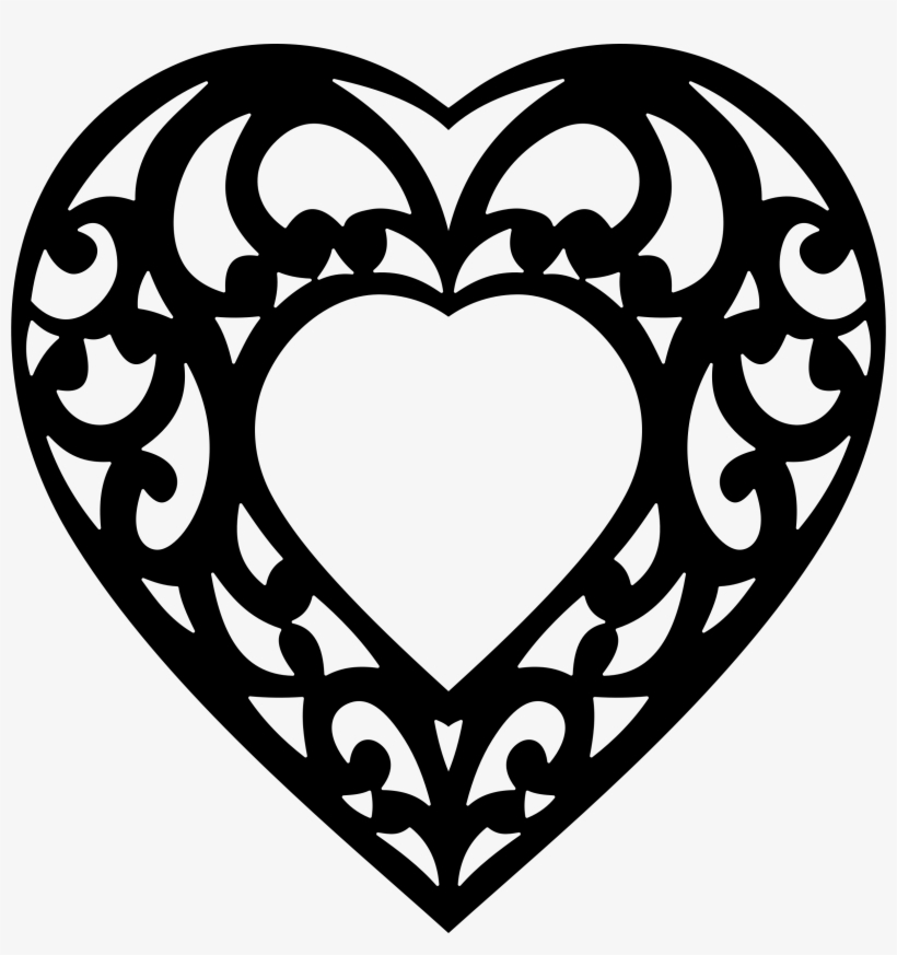 Big Image - Decorative Heart, transparent png #4270866