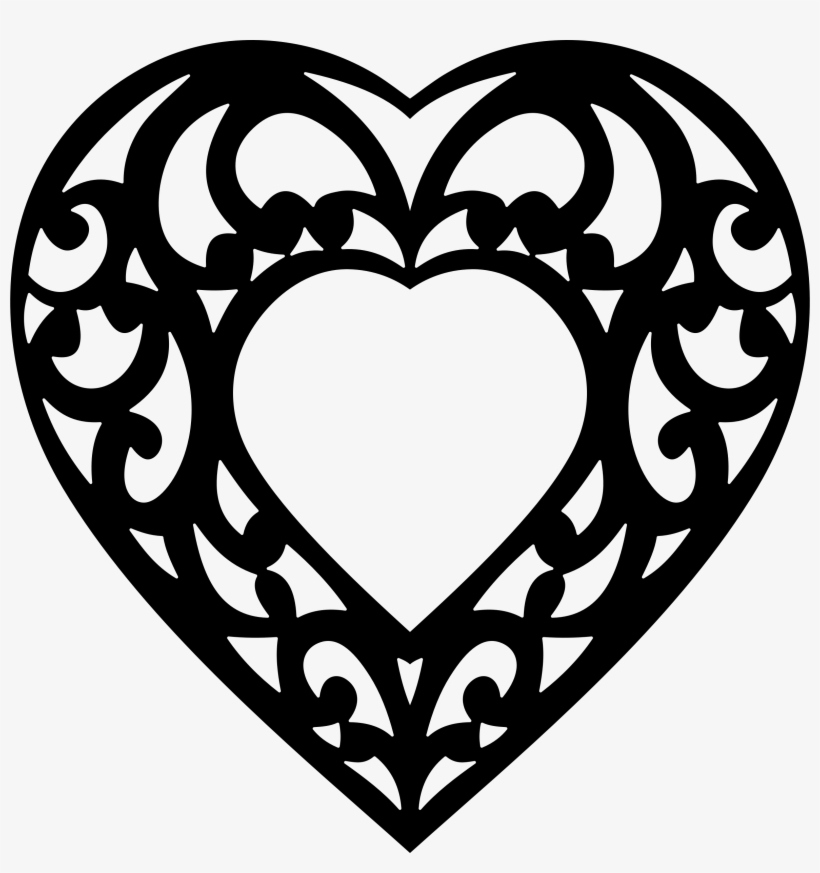 Big Image - Decorative Heart, transparent png #4270866