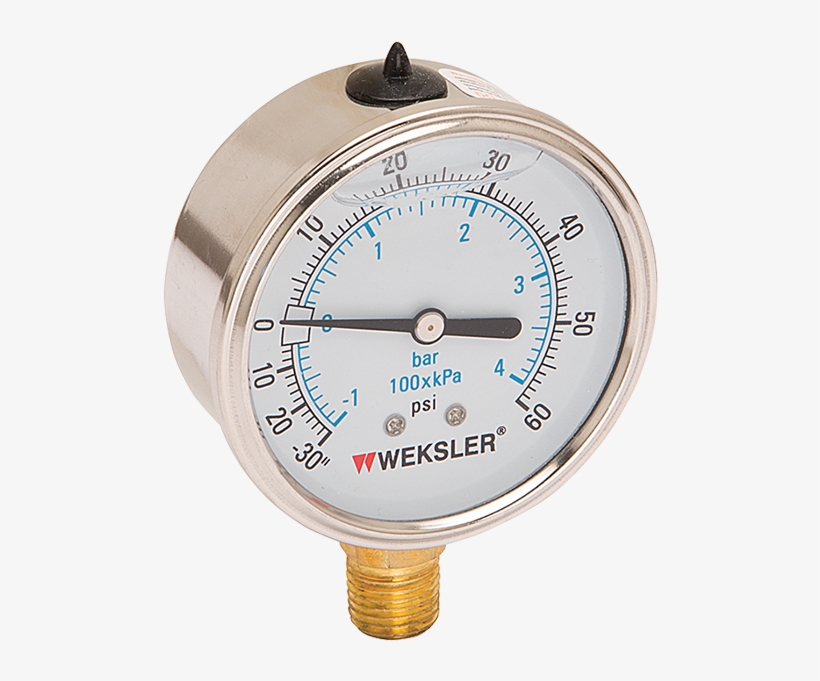 4 Inch Standard Liquid Filled Pressure Gauge 0-60 Psi - 1/8" Npt Air Compressor Hydraulic Pressure Gauge 0-60, transparent png #4270888
