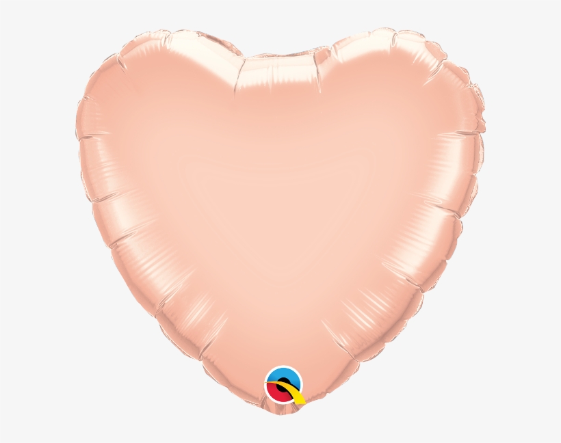 Rose Gold Heart Balloon W/ Paper Tassels - Rose Gold Heart Shaped Balloons, transparent png #4270988