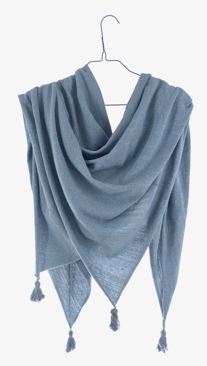Large Scarf With Tassels, Here Shown Open - Scarf, transparent png #4271136