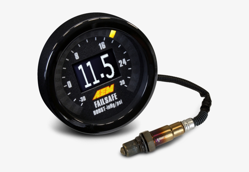 Wideband Uego Air/fuel Controllers - Aem 30-4900 Wideband Air/fuel And Boost Failsafe Gauge, transparent png #4271555