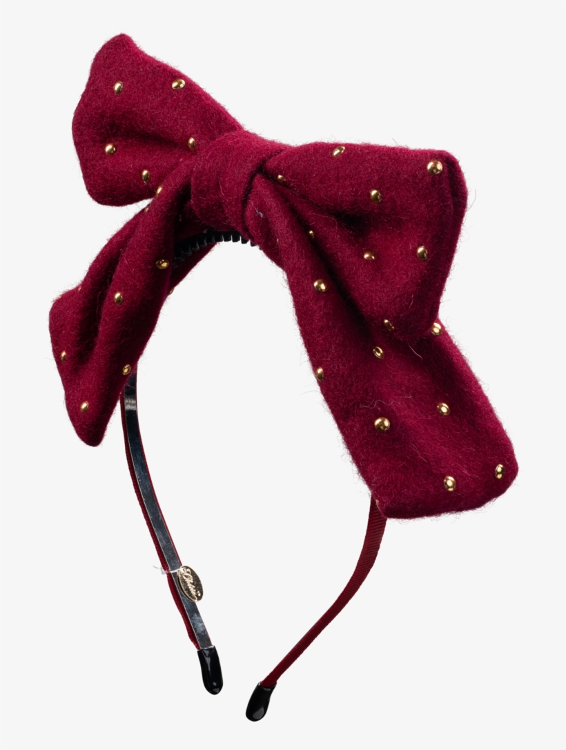Gold Dotted Pop Up Bow Headband - Headband, transparent png #4271604