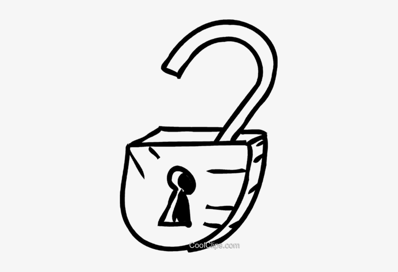Padlock Royalty Free Vector Clip Art Illustration - Illustration, transparent png #4272057