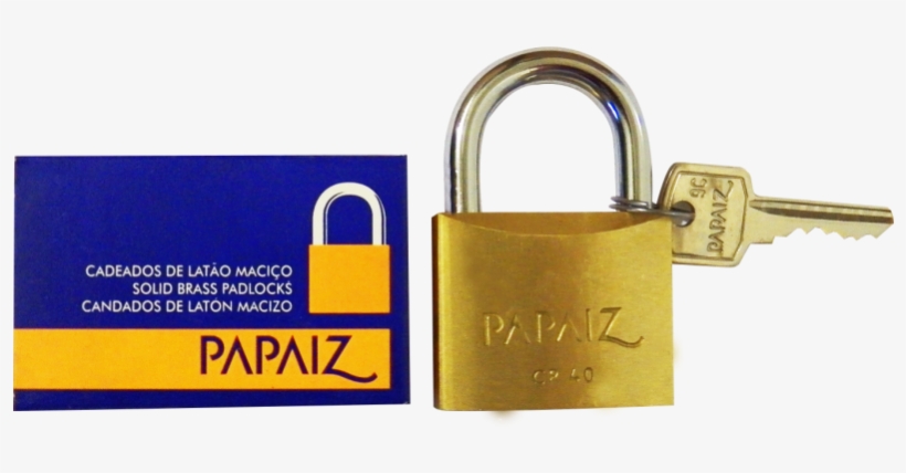 168- Cadeado Papaiz 1 Chave - Papaiz, transparent png #4272190