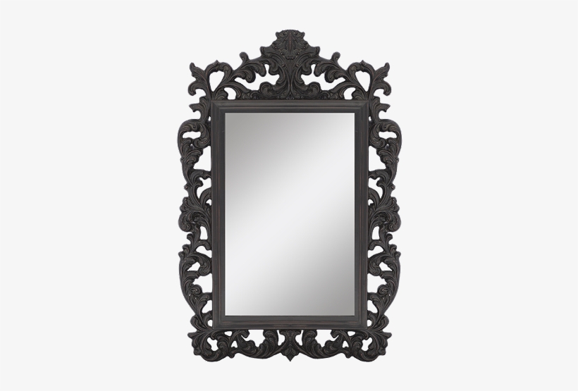 Home > Wall Decor & Mirrors > Ricci Ornate Wall Mirror - Paragon 8642 Ricci Black Mirror, transparent png #4272227