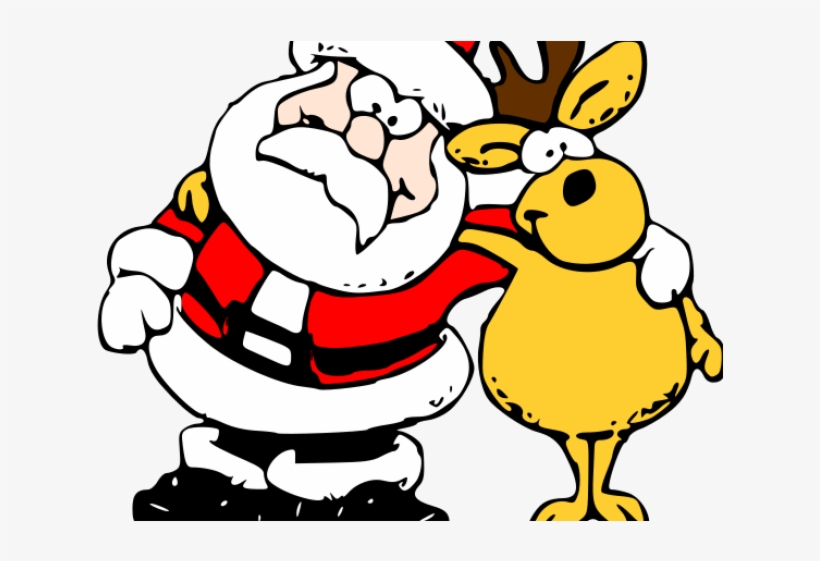 Cute Reindeer Clipart - Father Christmas Clipart, transparent png #4272311