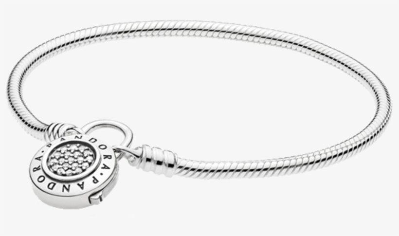 Pandora Pulseira Prata Signature Fecho Cadeado - Pandora 597092cz, transparent png #4272512