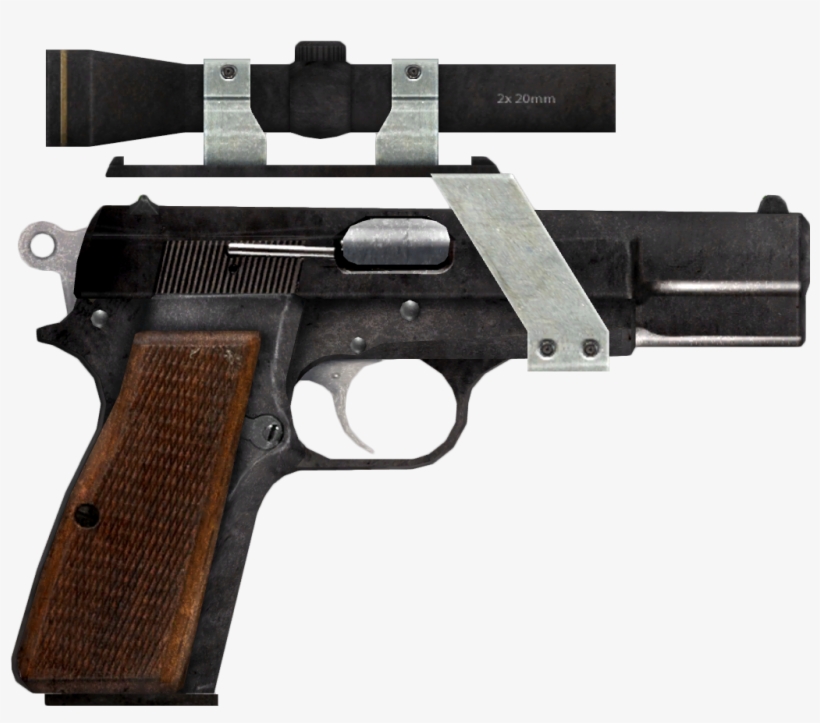 9mm Pistol With Scope Modification - Fallout New Vegas Maria, transparent png #4272594
