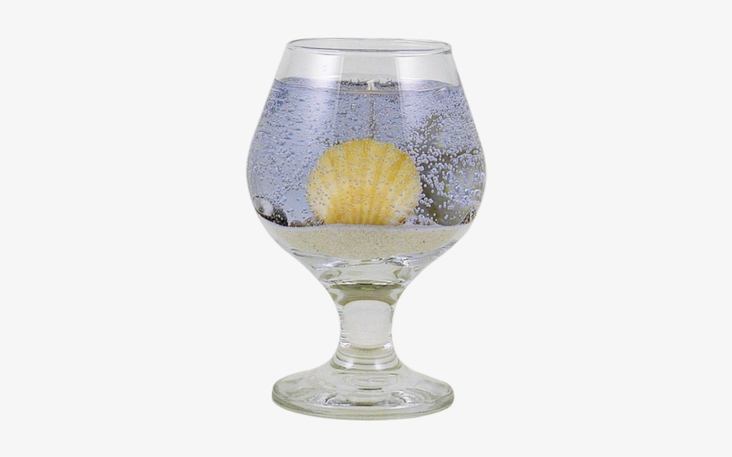 Brandy Glass Candle With Shells - Gulf Breeze, transparent png #4272711
