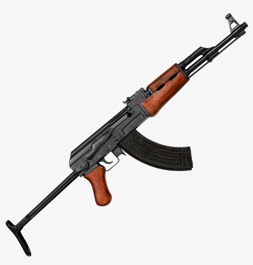 Kalashnikov Ak47 Assault Rifle, Folding Stock - Medieval Firearm, transparent png #4272750