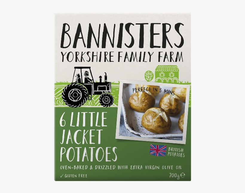 6 Little Ready Baked Jacket Potatoes - Bannisters Frozen Jacket Potatoes, transparent png #4273563