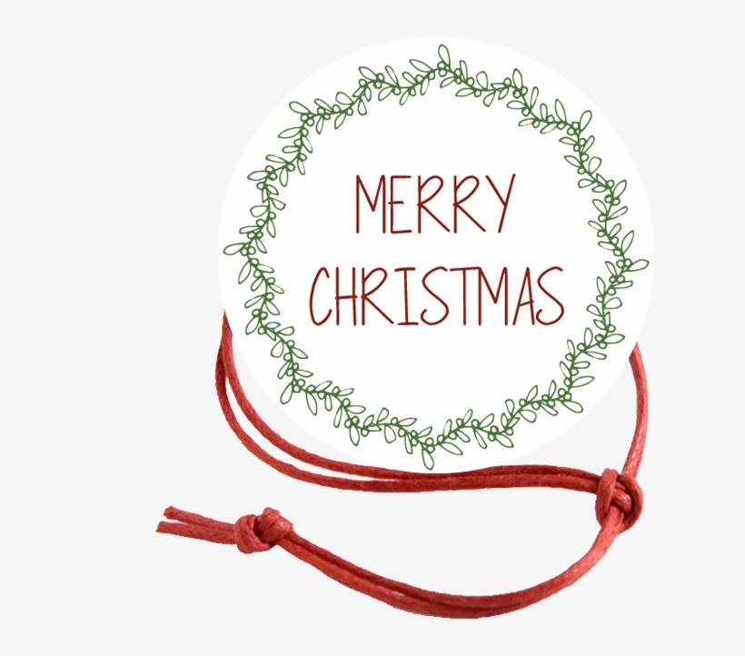 Merry Christmas Wreath Napkin Knot Product Image - Circle, transparent png #4274233