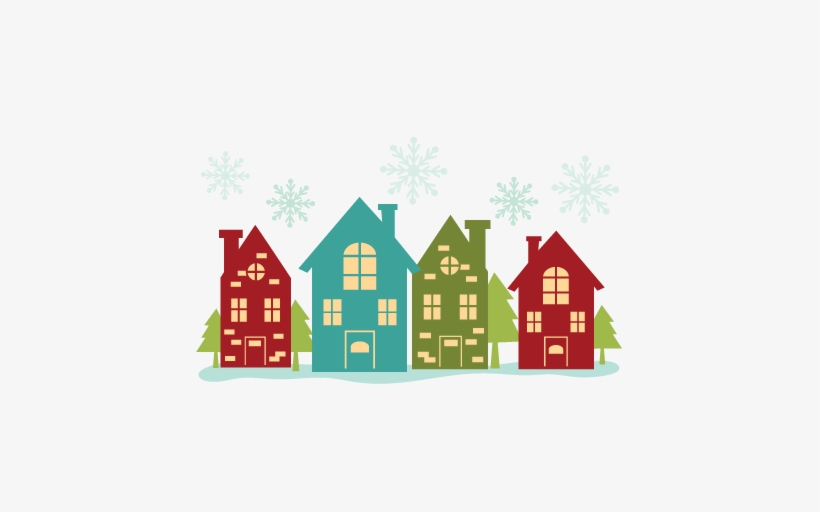 Christmas House Border Svg Cutting Files Christmas - Christmas House Silhouette, transparent png #4274280