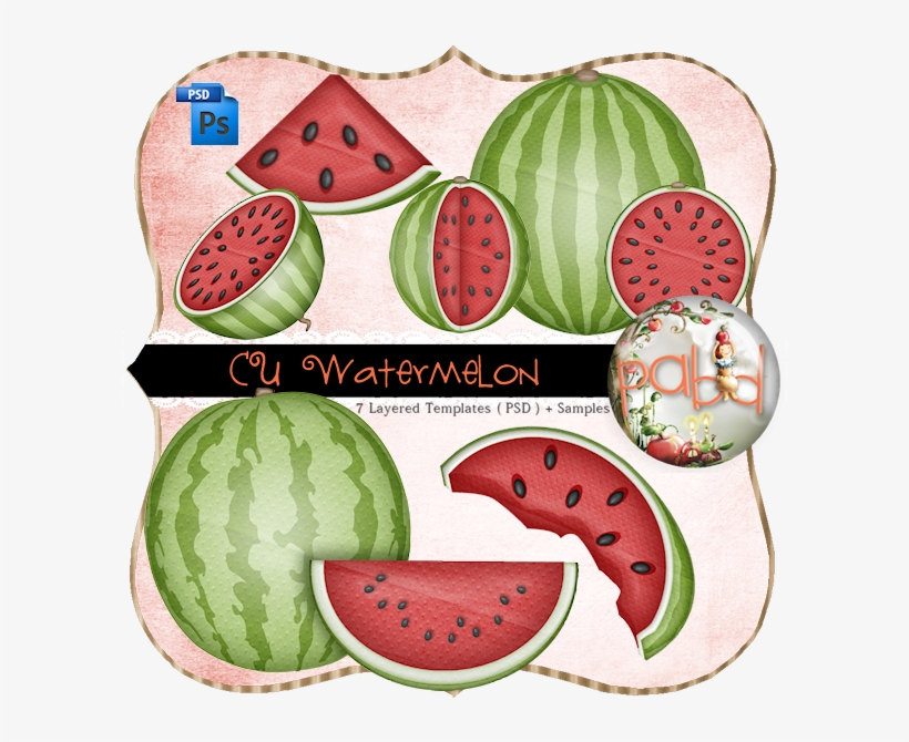 Watermelon Layered Template By Peek A Boo Designs - Design, transparent png #4274651