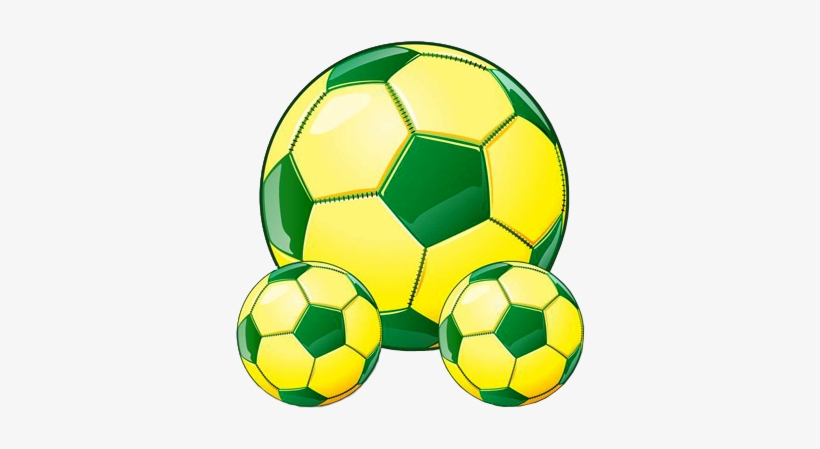 Bola de Futebol Verde e Amarela Stock Illustration