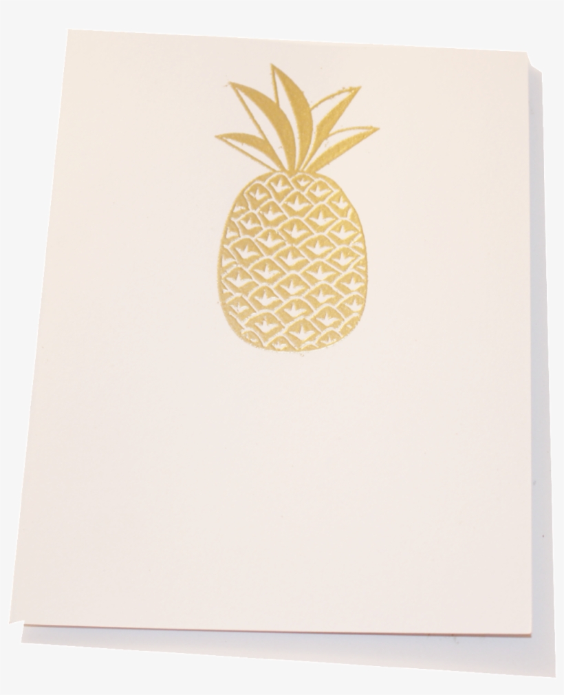 Gold Embossed Pineapple Stationery - Pineapple, transparent png #4274728