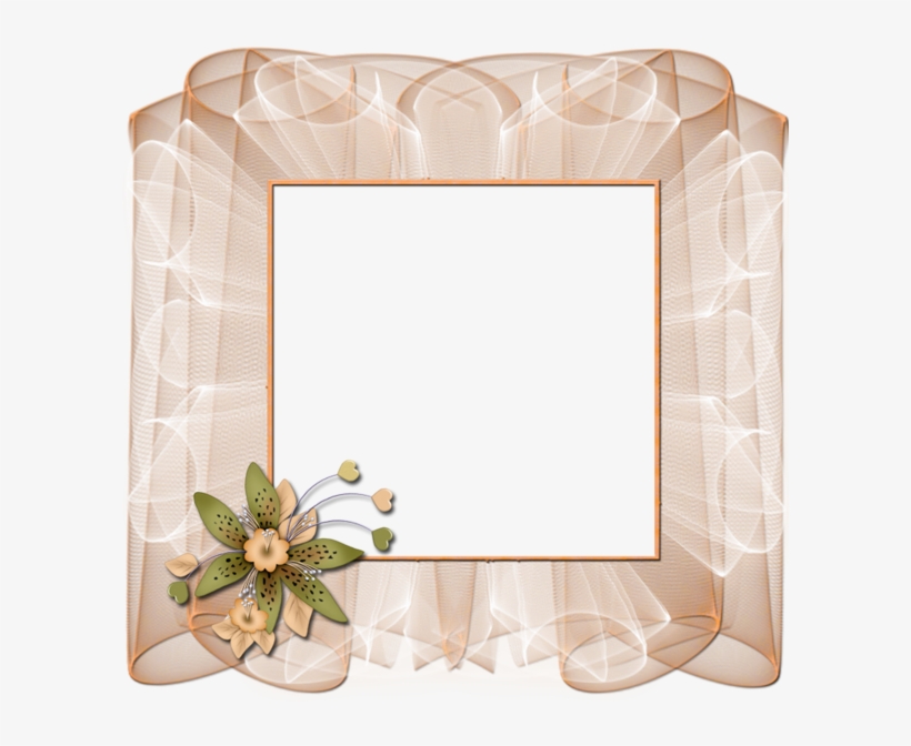 Beautiful Transparent Cream Frame With Flower Wallpapers - Frames Bonitos, transparent png #4275289